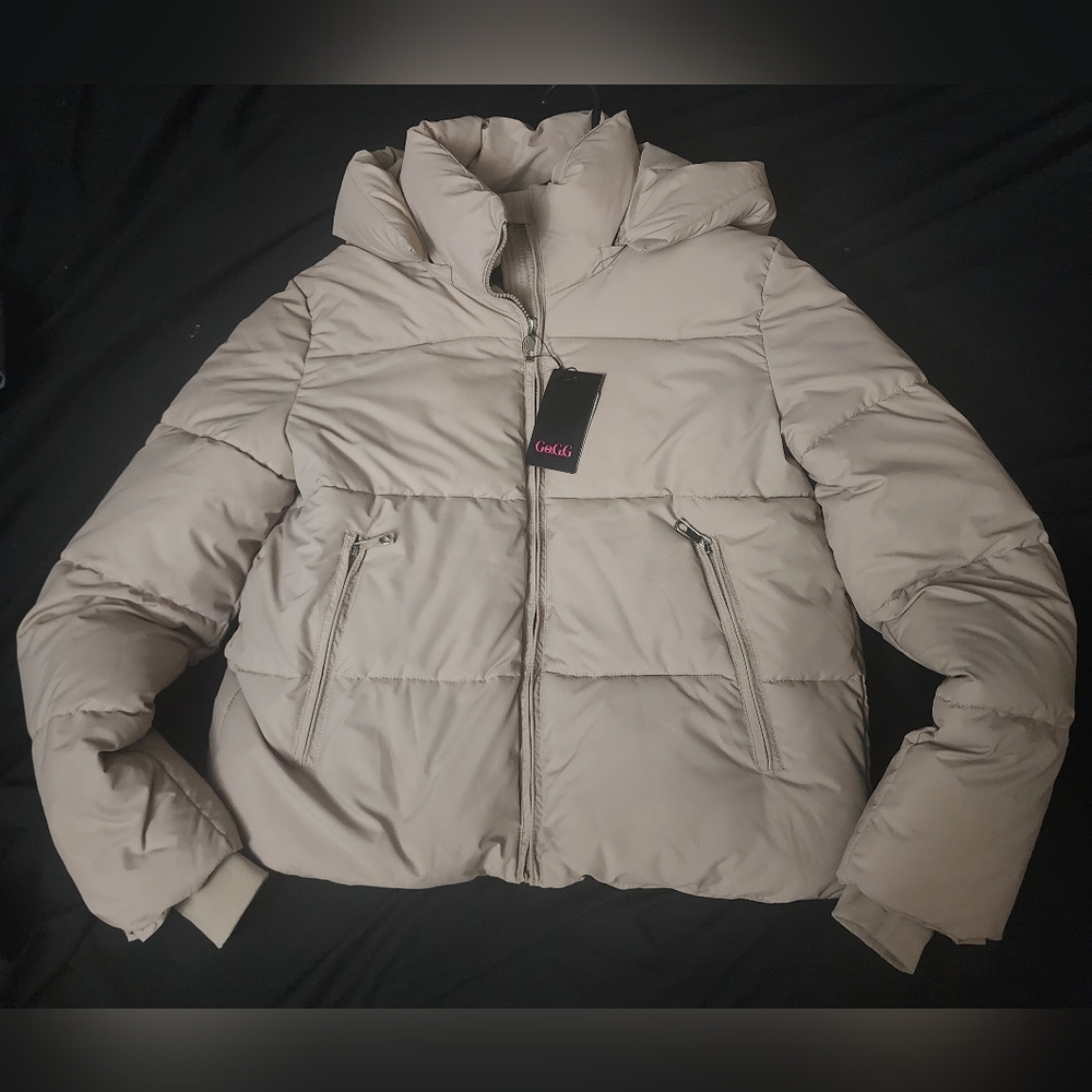 Go.G.G. Hooded Oat Puffer Jacket